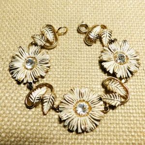 Vintage Marvella Golden Flowers Bracelet